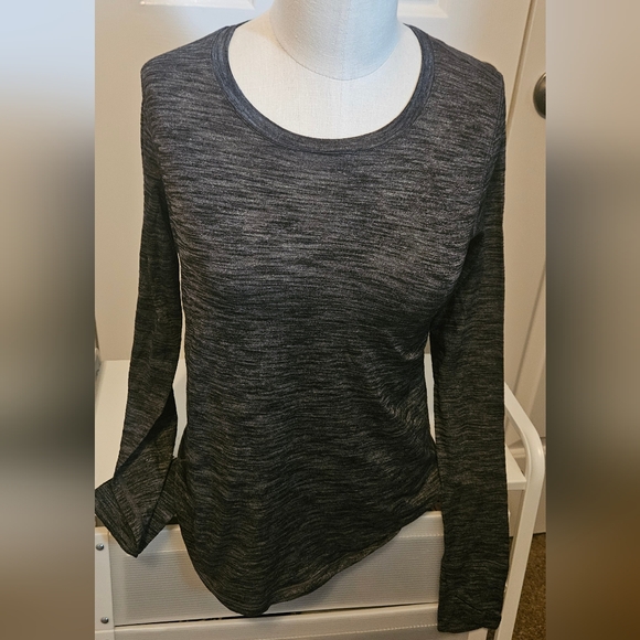 Lululemon On The Run Long Sleeve Heathered Grey Reflective No Tags Size Small - Picture 3 of 7